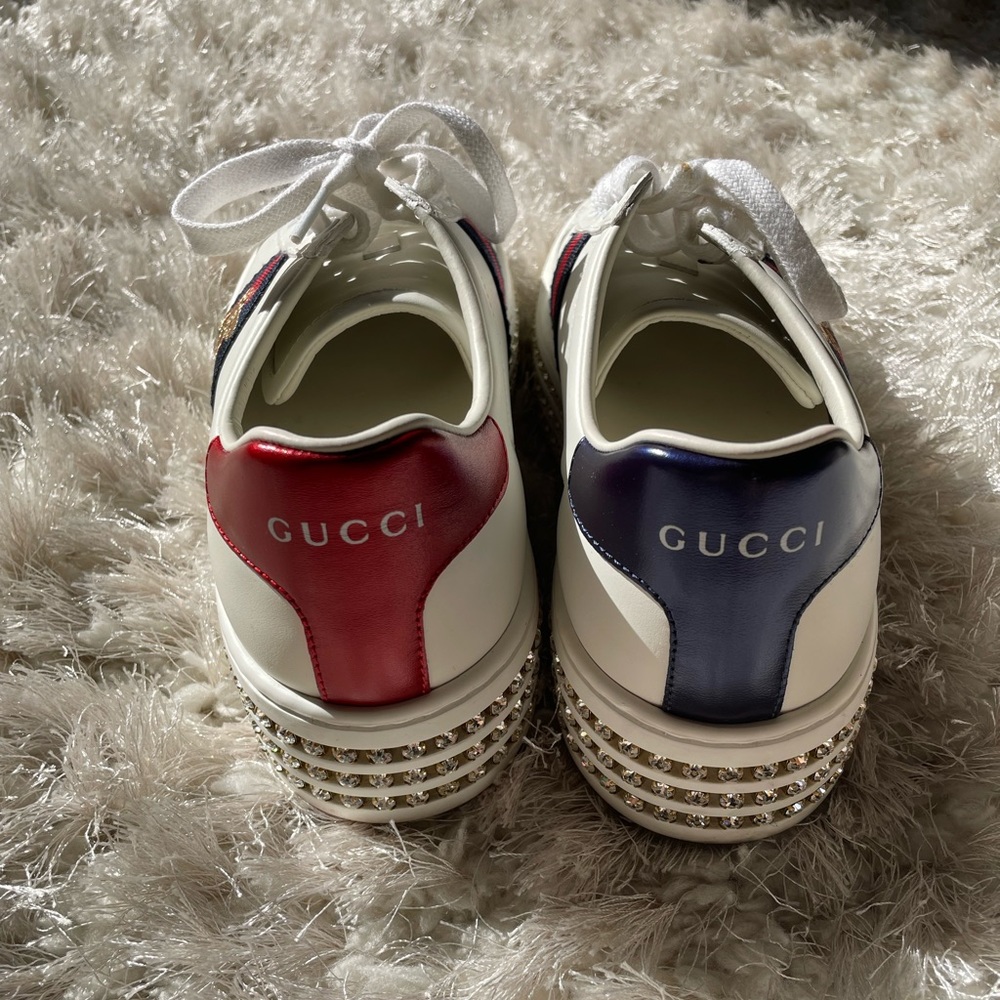 Gucci platform rhinestone sneakers